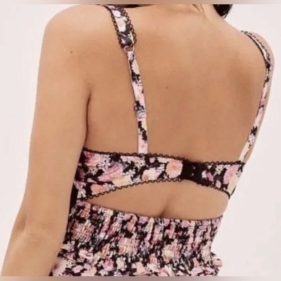 For Love and Lemons gardenia bustier longline ruched bra top size XL - Picture 2 of 16